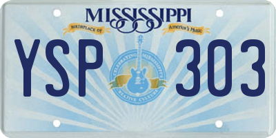 MS license plate YSP303