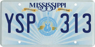 MS license plate YSP313