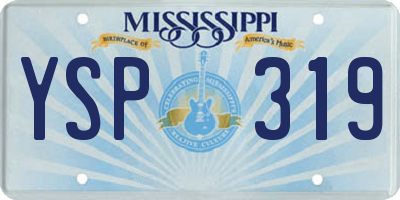MS license plate YSP319