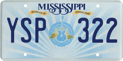 MS license plate YSP322