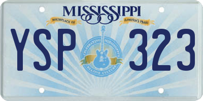 MS license plate YSP323
