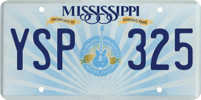 MS license plate YSP325