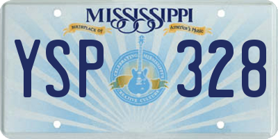 MS license plate YSP328