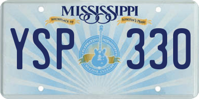 MS license plate YSP330
