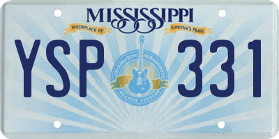 MS license plate YSP331