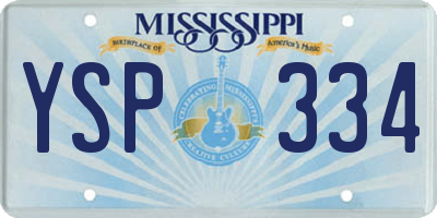 MS license plate YSP334