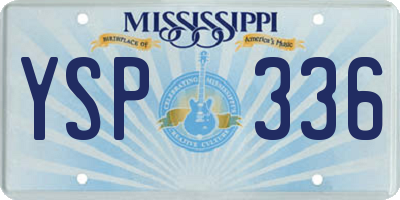 MS license plate YSP336