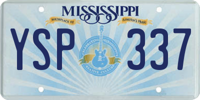 MS license plate YSP337
