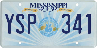 MS license plate YSP341