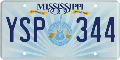 MS license plate YSP344