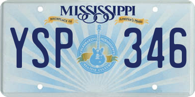 MS license plate YSP346