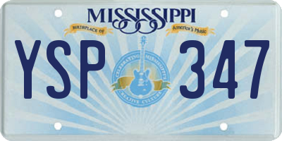 MS license plate YSP347