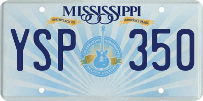 MS license plate YSP350