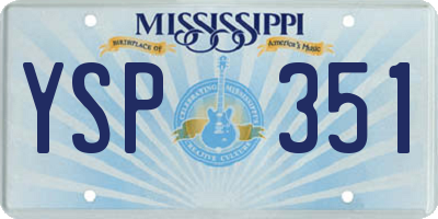 MS license plate YSP351