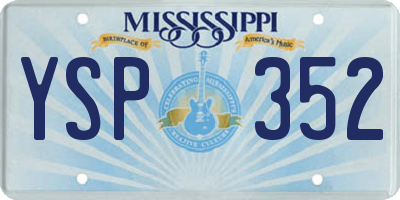 MS license plate YSP352