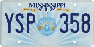 MS license plate YSP358