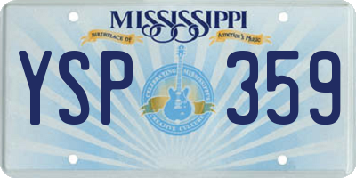 MS license plate YSP359
