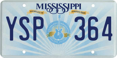 MS license plate YSP364