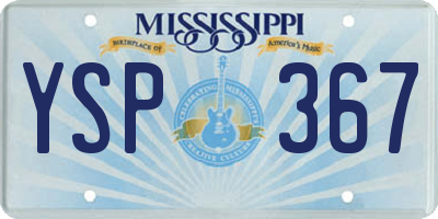 MS license plate YSP367