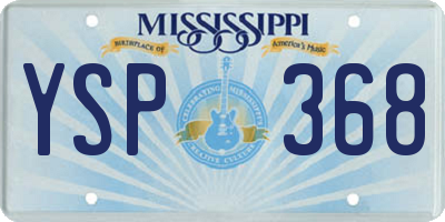 MS license plate YSP368