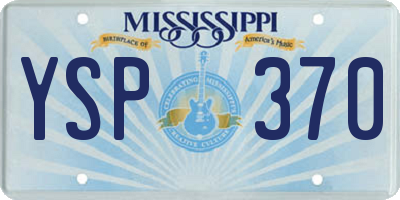 MS license plate YSP370