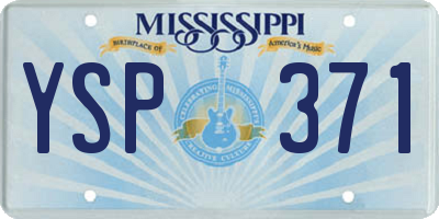 MS license plate YSP371