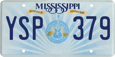 MS license plate YSP379