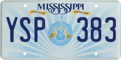 MS license plate YSP383