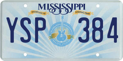 MS license plate YSP384