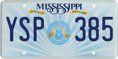 MS license plate YSP385