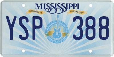 MS license plate YSP388