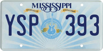 MS license plate YSP393