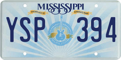 MS license plate YSP394