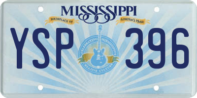 MS license plate YSP396
