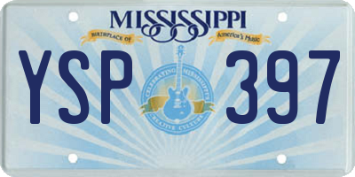 MS license plate YSP397