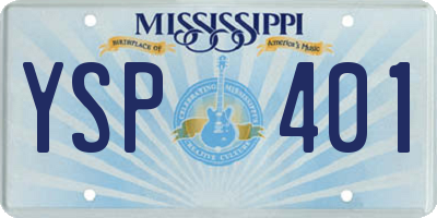 MS license plate YSP401