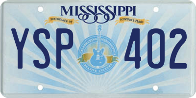 MS license plate YSP402