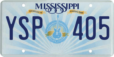 MS license plate YSP405