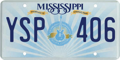 MS license plate YSP406