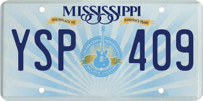 MS license plate YSP409