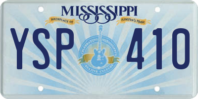 MS license plate YSP410