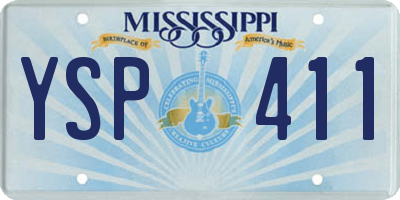 MS license plate YSP411