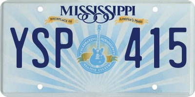 MS license plate YSP415