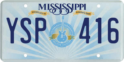 MS license plate YSP416