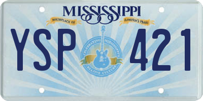 MS license plate YSP421