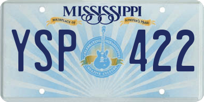MS license plate YSP422