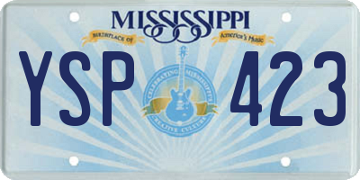MS license plate YSP423