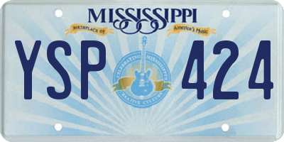 MS license plate YSP424