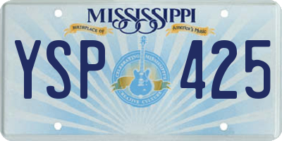 MS license plate YSP425