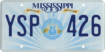 MS license plate YSP426